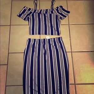 Black and white two piece